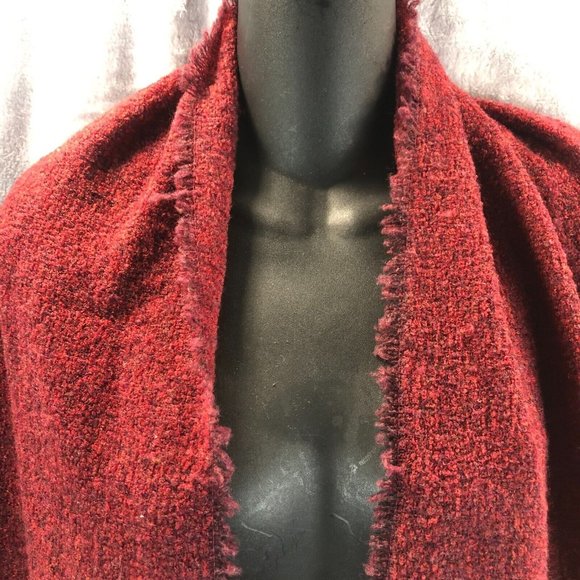 Celtic WoolLen Mills 85% Lambswool Women’s Burgundy & Green Stole Modern Ireland - Picture 4 of 8